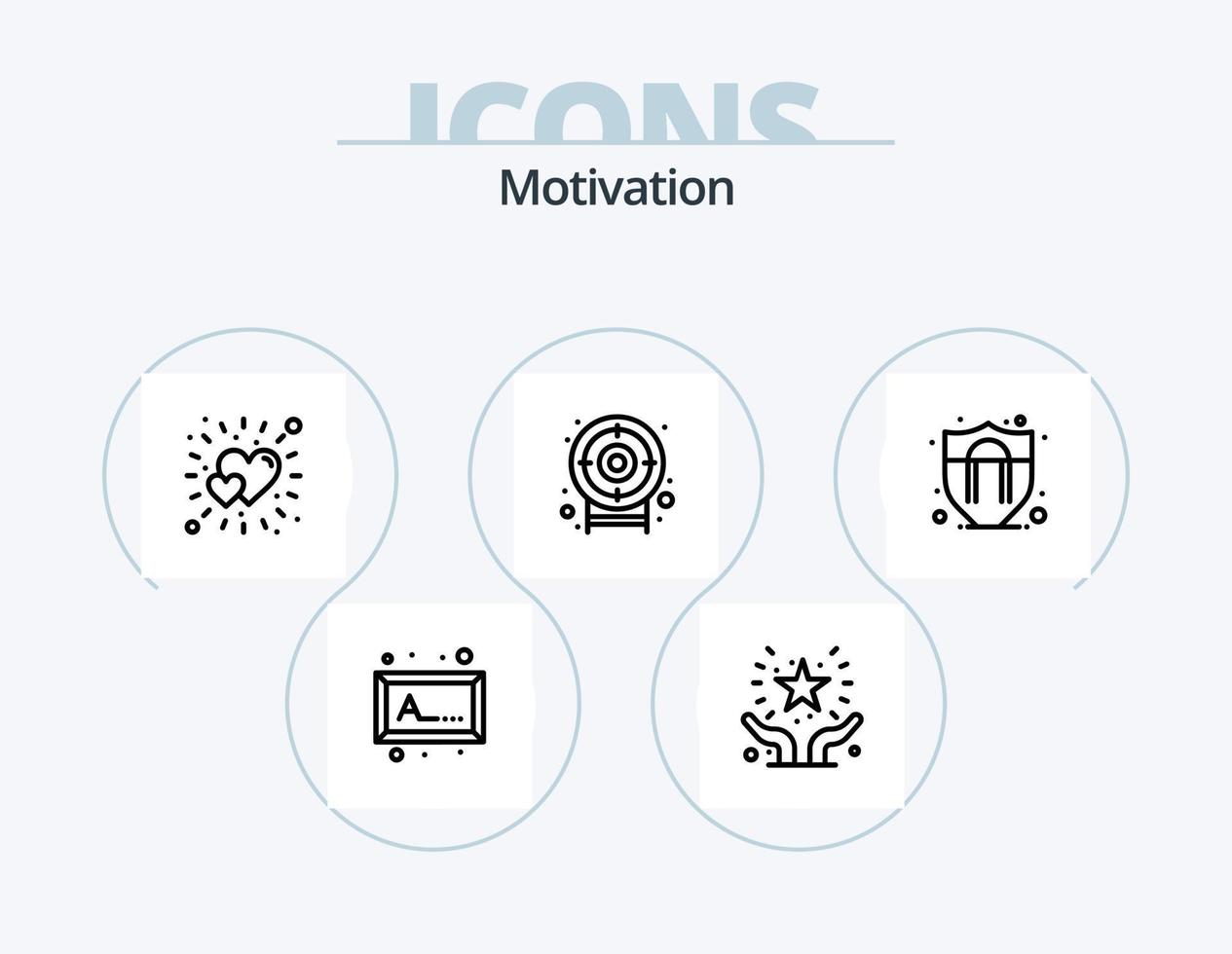 ícone da linha de motivação pack 5 design de ícone. . foto. haste. foto. amor vetor