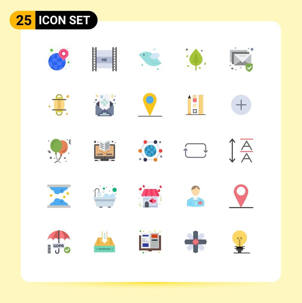 pacote de interface do usuário de 25 cores planas básicas de folha outono hd streaming primavera pássaro elementos de design de vetores editáveis