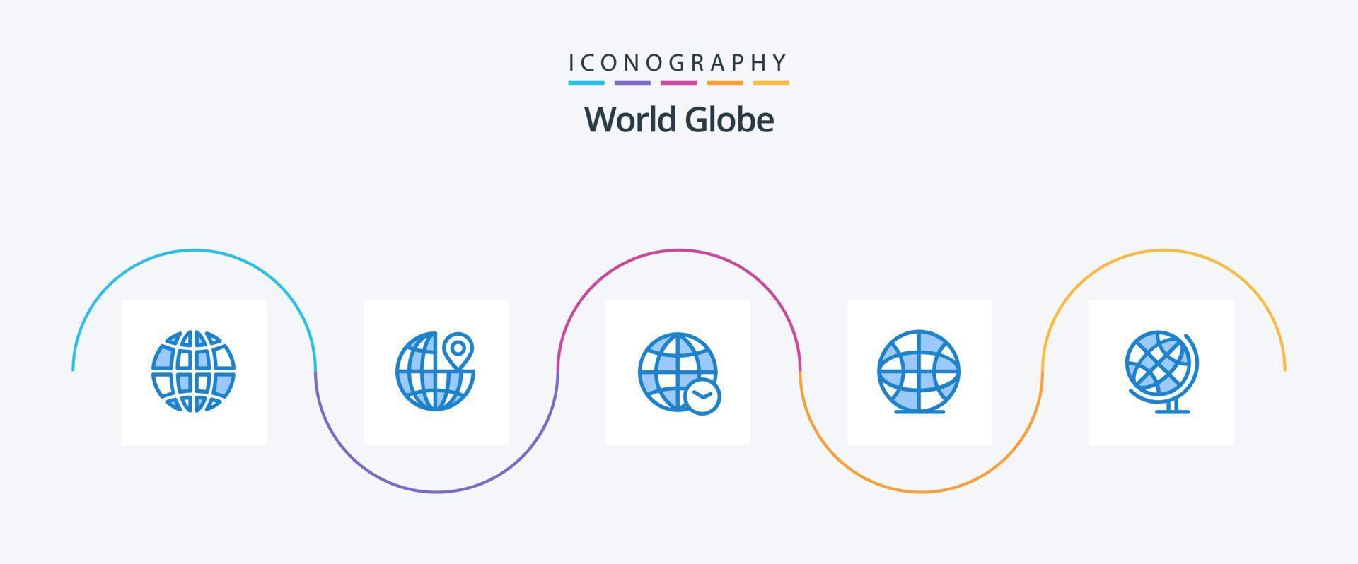pacote de ícones do globo azul 5, incluindo . geografia. Internet. terra. Internet vetor