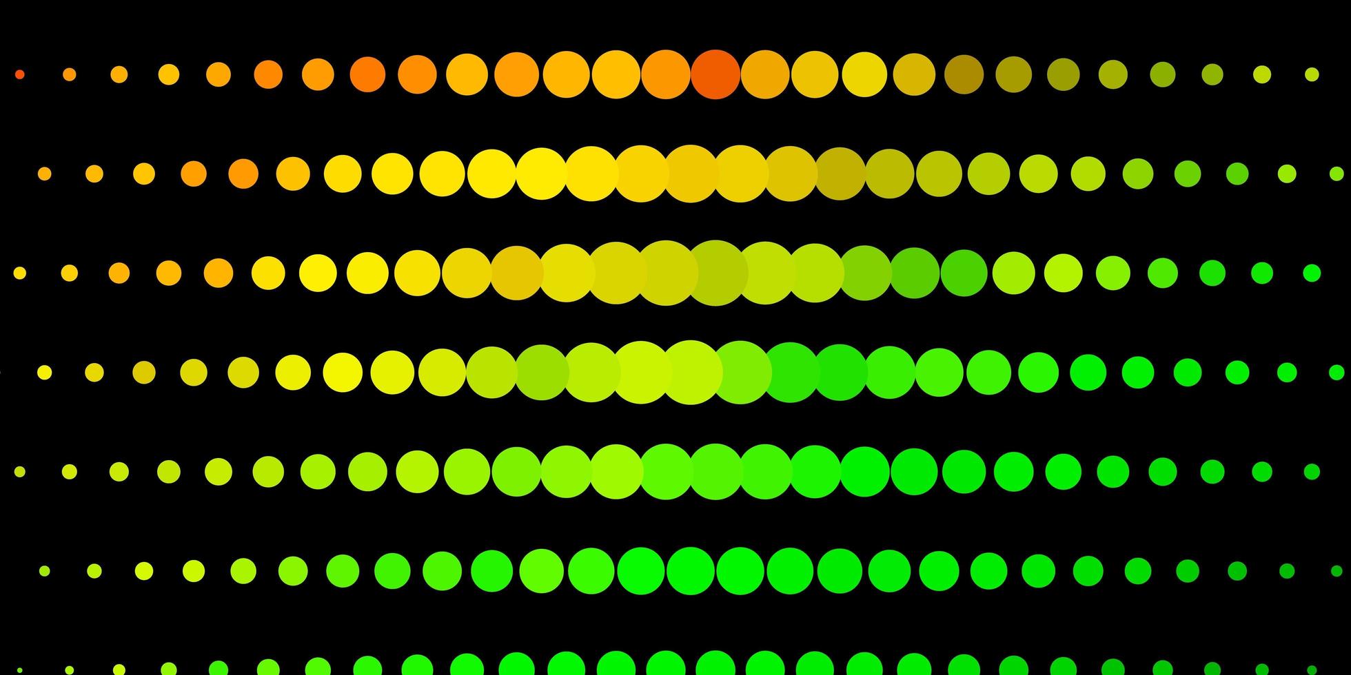 fundo vector verde escuro e amarelo com bolhas.