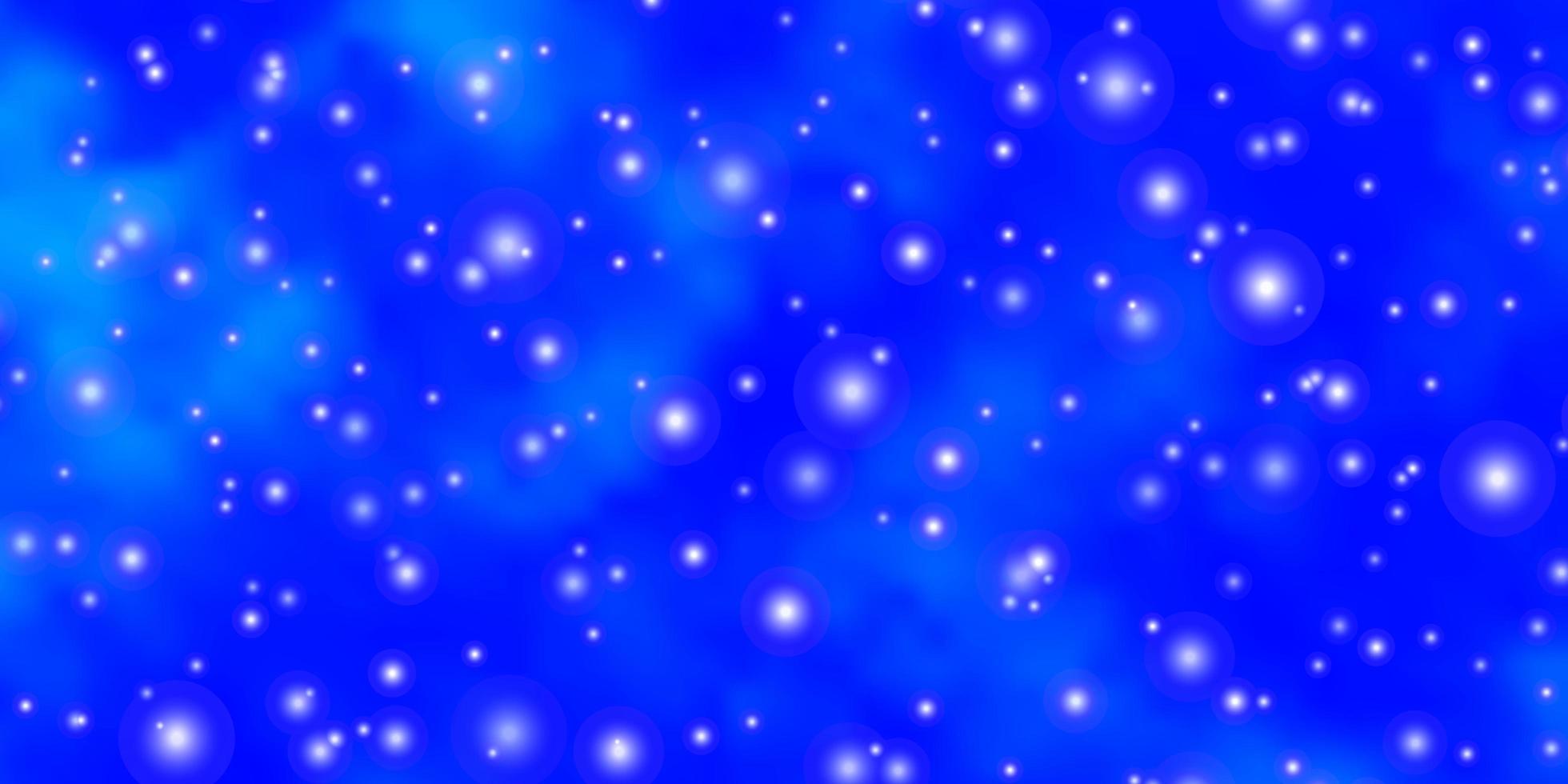 fundo vector azul claro com estrelas pequenas e grandes.