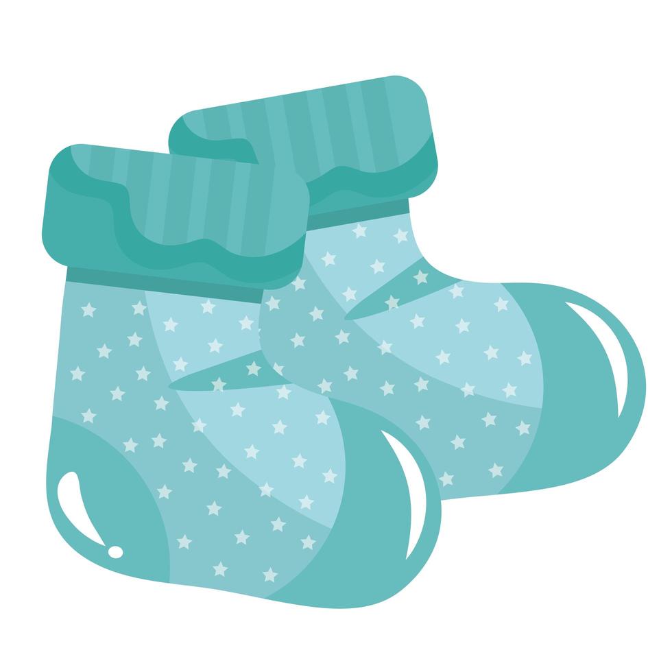 ícone de estilo simples de meias roupas de bebê vetor
