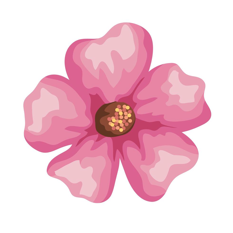 desenho vetorial de flor rosa vetor