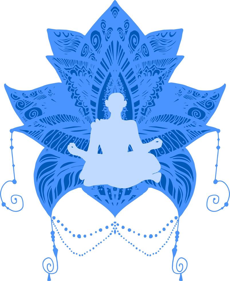 ioga, ilustração de terapia espiritual vetor