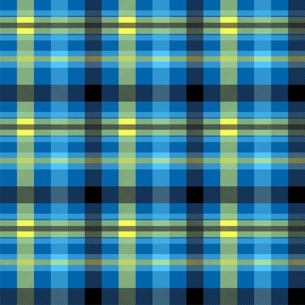 padrão de vetor sem costura de cor azul tartan