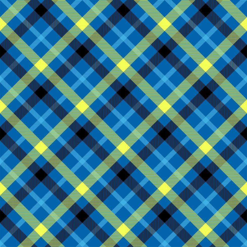 padrão de vetor sem costura de cor azul tartan