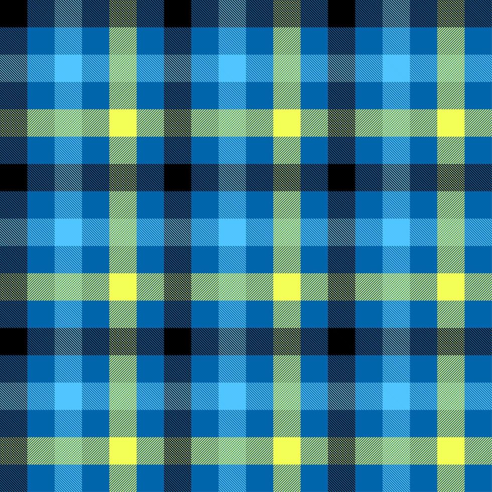 padrão de vetor sem costura de cor azul tartan