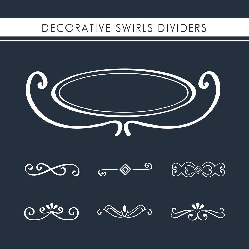 divisórias decorativas em fundo azul vetor