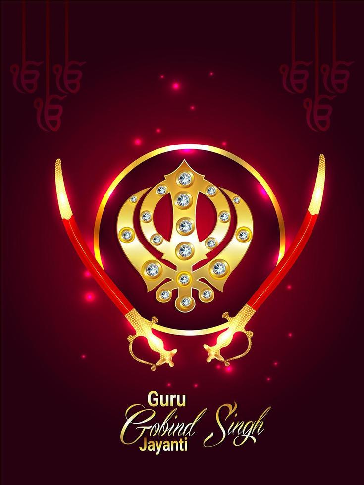 celebração feliz guru gobind singh jayanti vetor