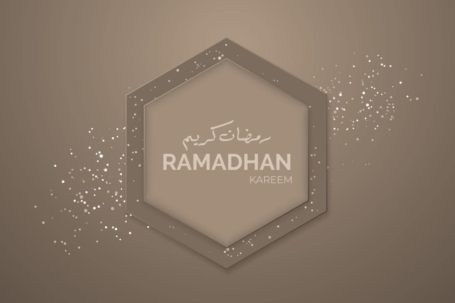 ramadan kareem saudação banner soft design vetor