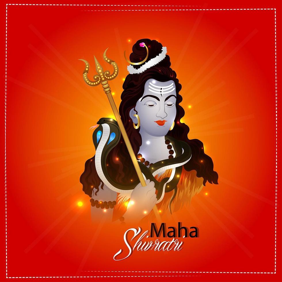 ilustração feliz maha shivratri do festival indiano vetor