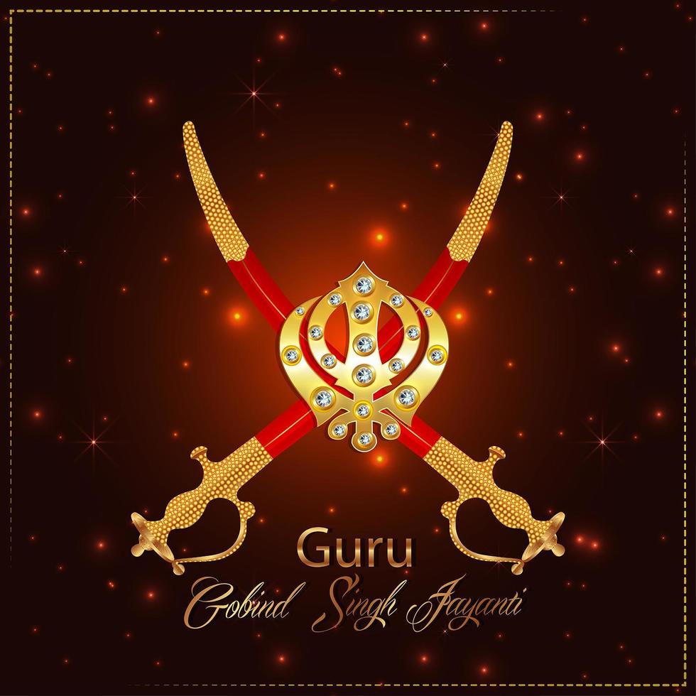 celebração feliz guru gobind singh jayanti vetor