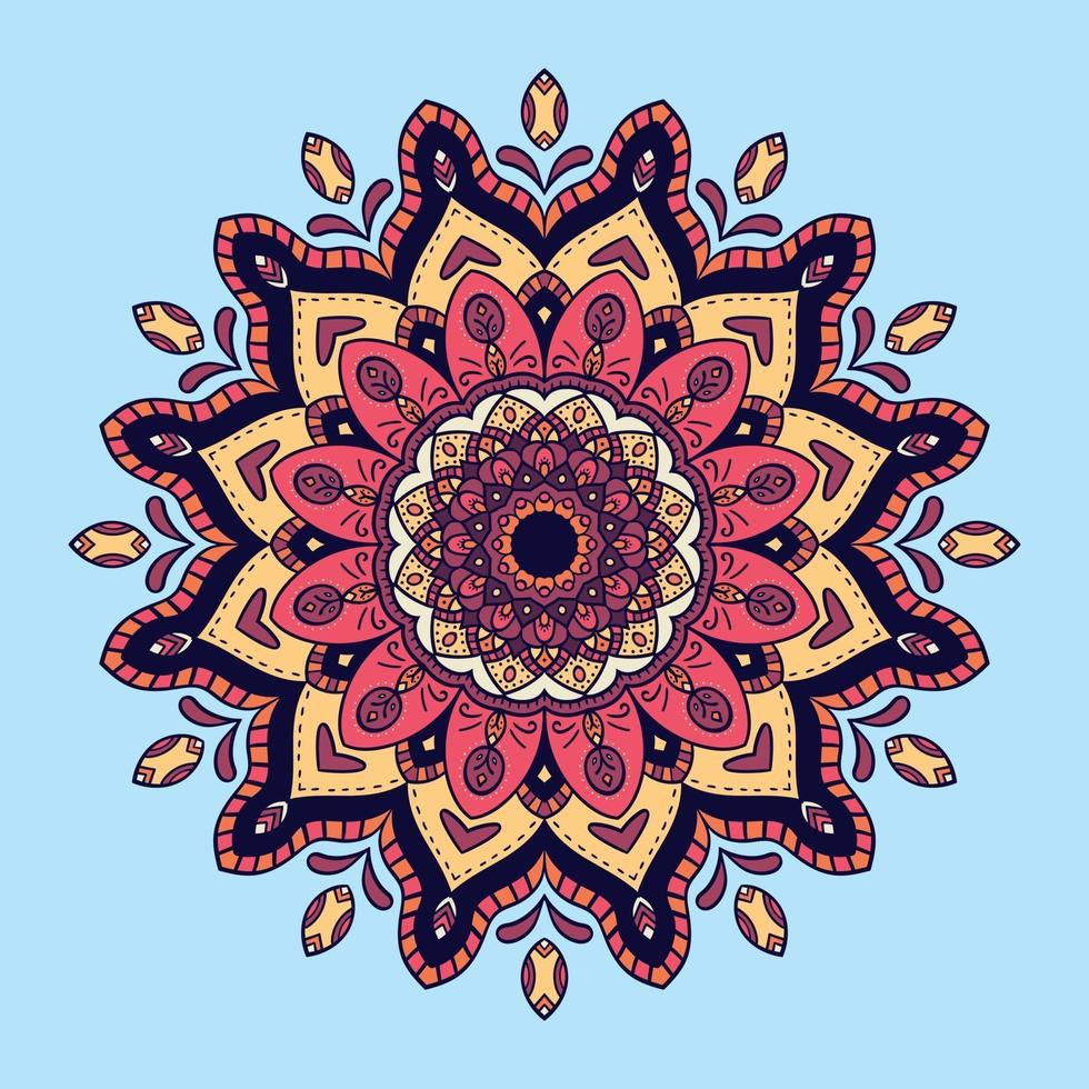 fundo de mandala colorido vetor