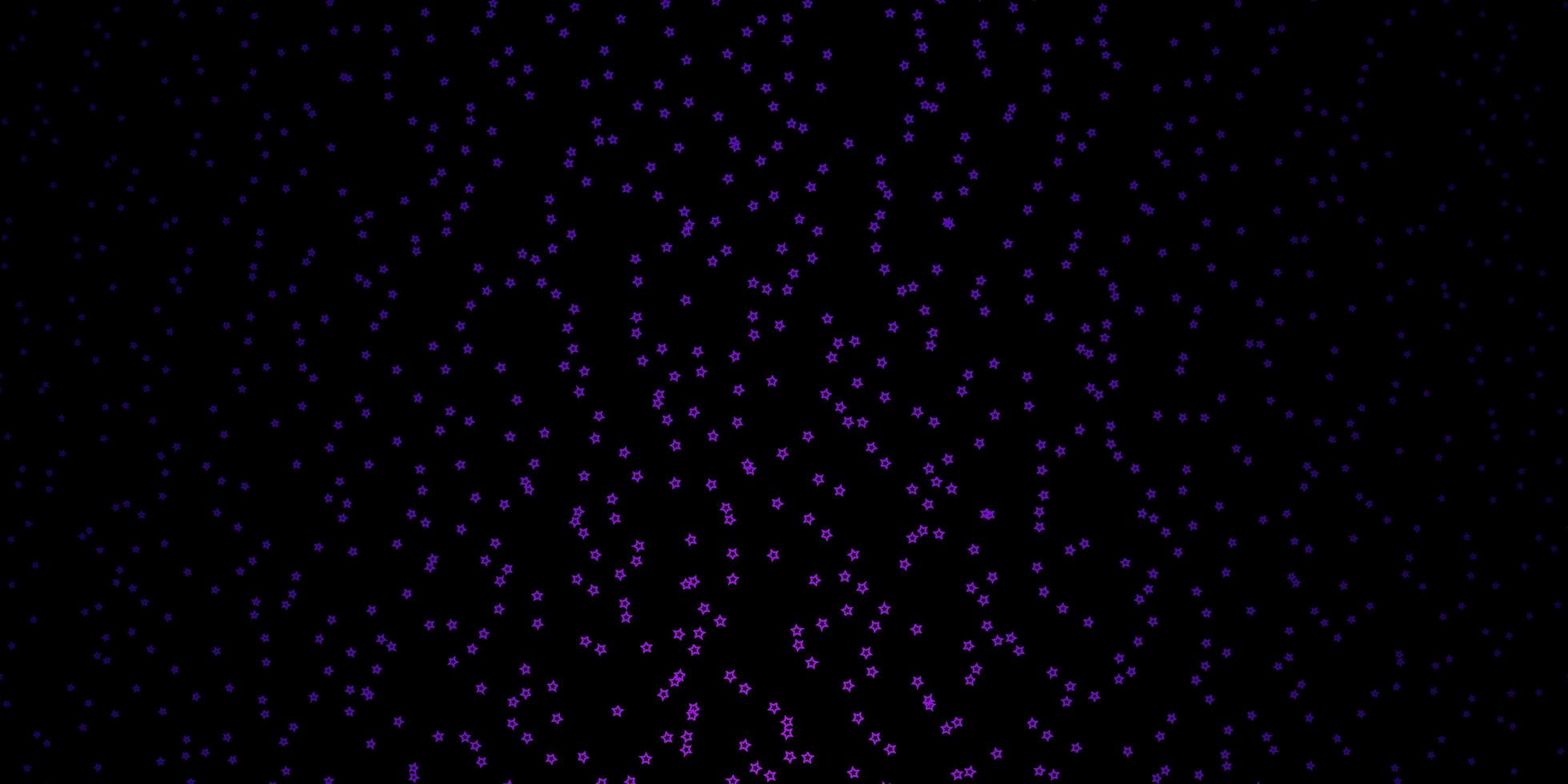 textura vector roxo escuro com belas estrelas.