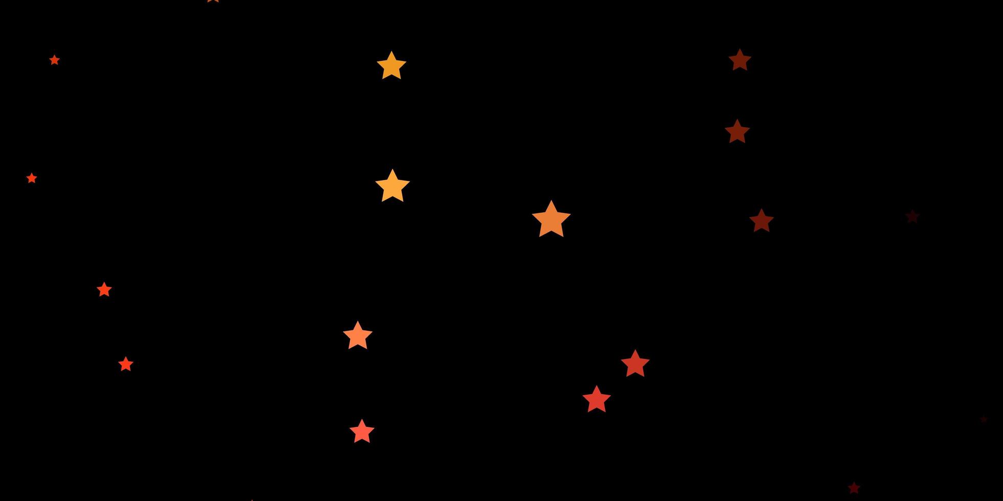 textura vector vermelho e amarelo escuro com belas estrelas.