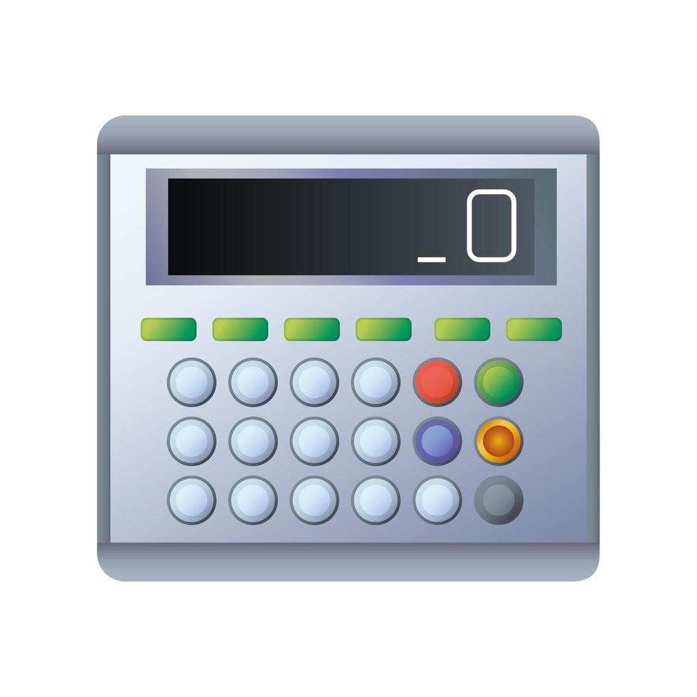 calculadora matemática em fundo branco vetor