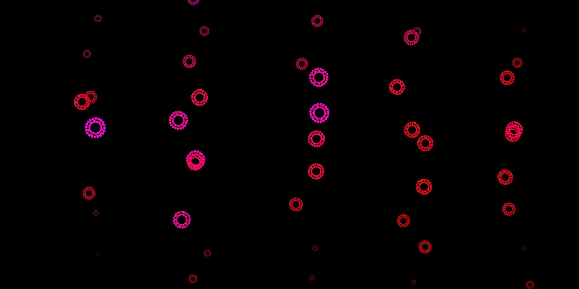 modelo de vetor rosa escuro com sinais de gripe.