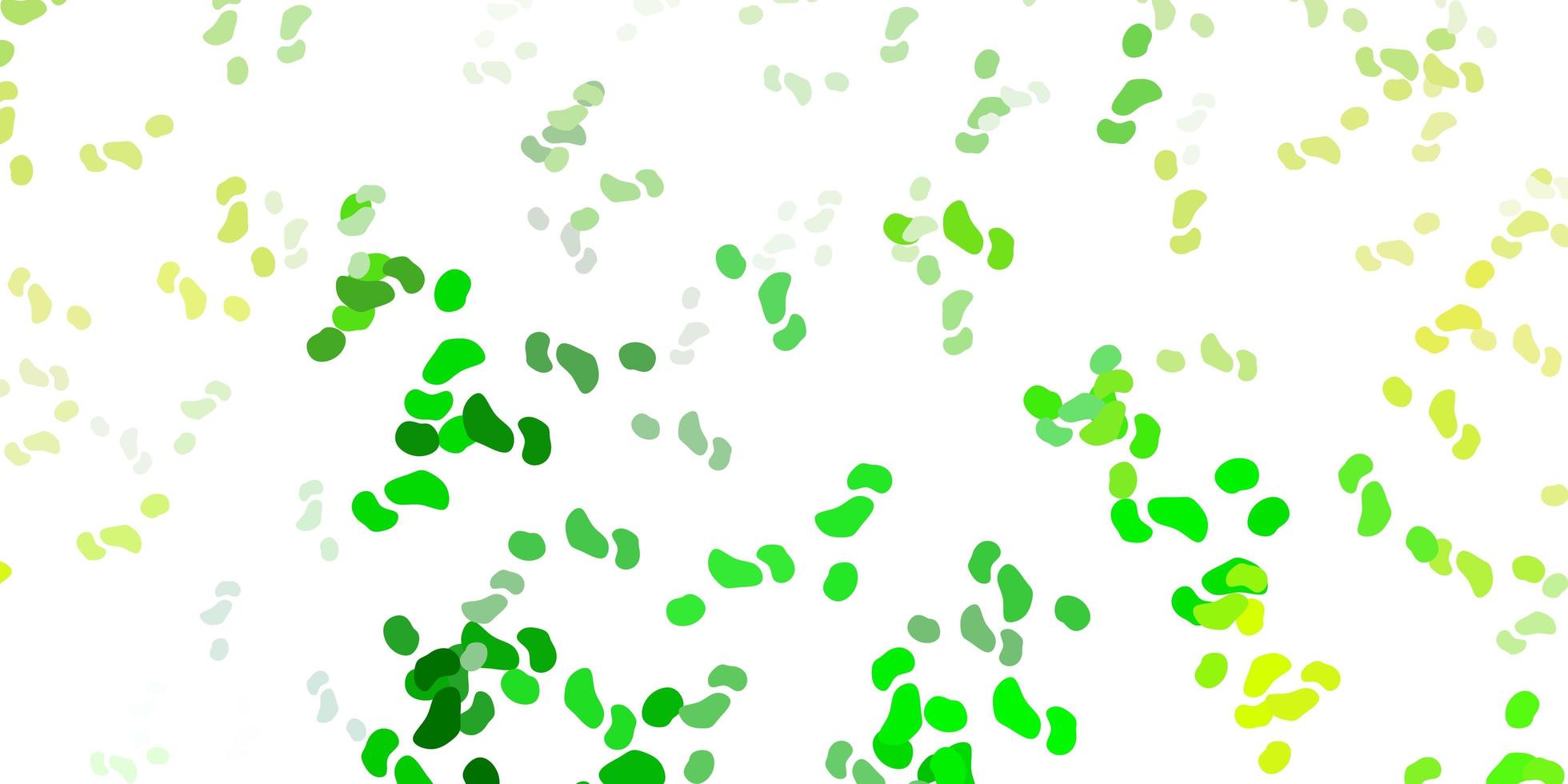 padrão de vetor verde e amarelo claro com formas abstratas.