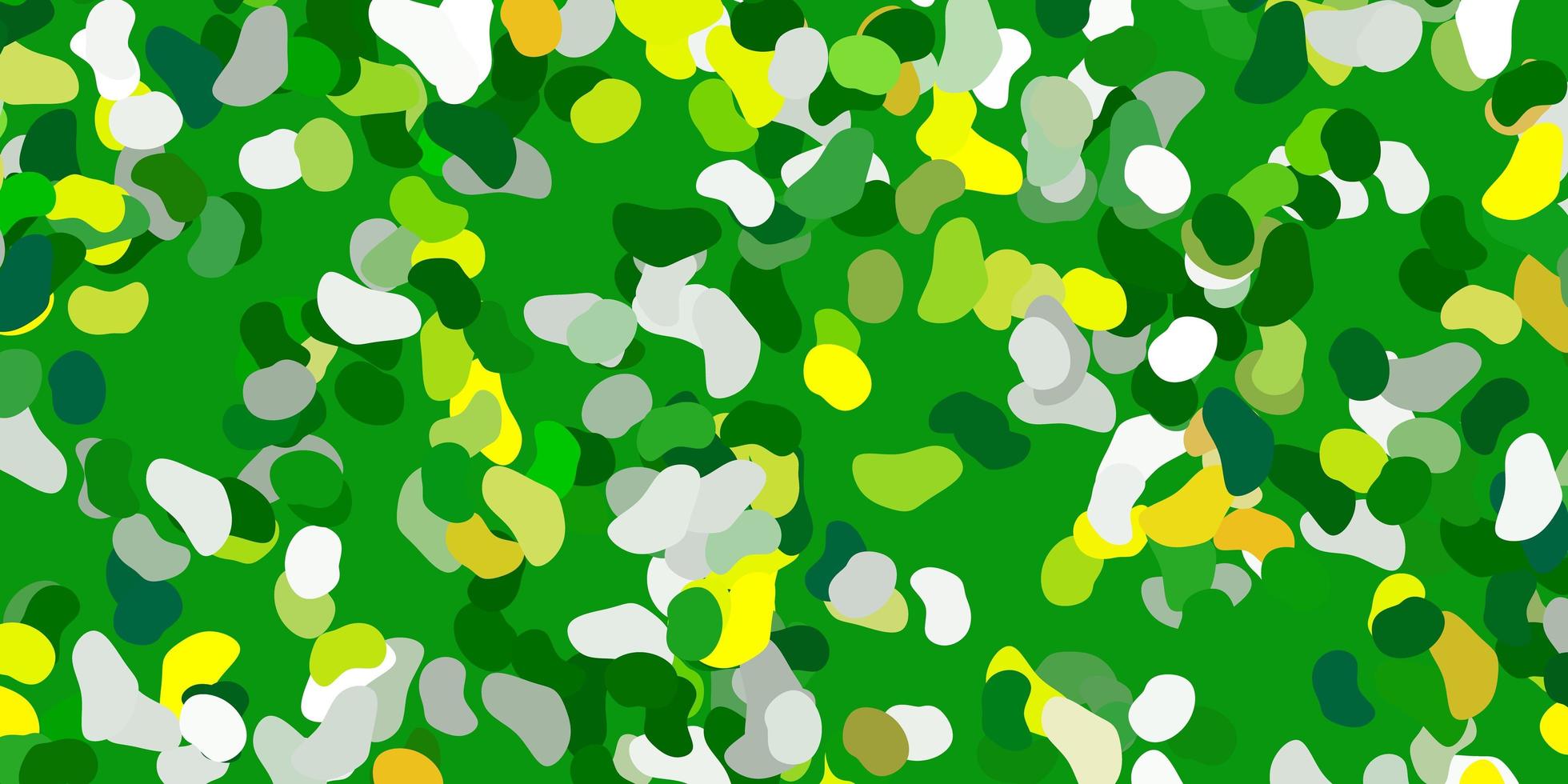 pano de fundo vector verde e vermelho claro com formas caóticas.