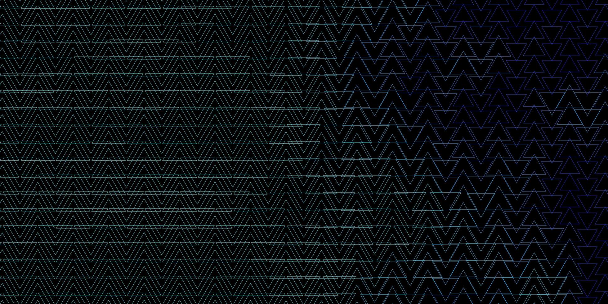 layout de vetor de azul escuro com linhas, triângulos.