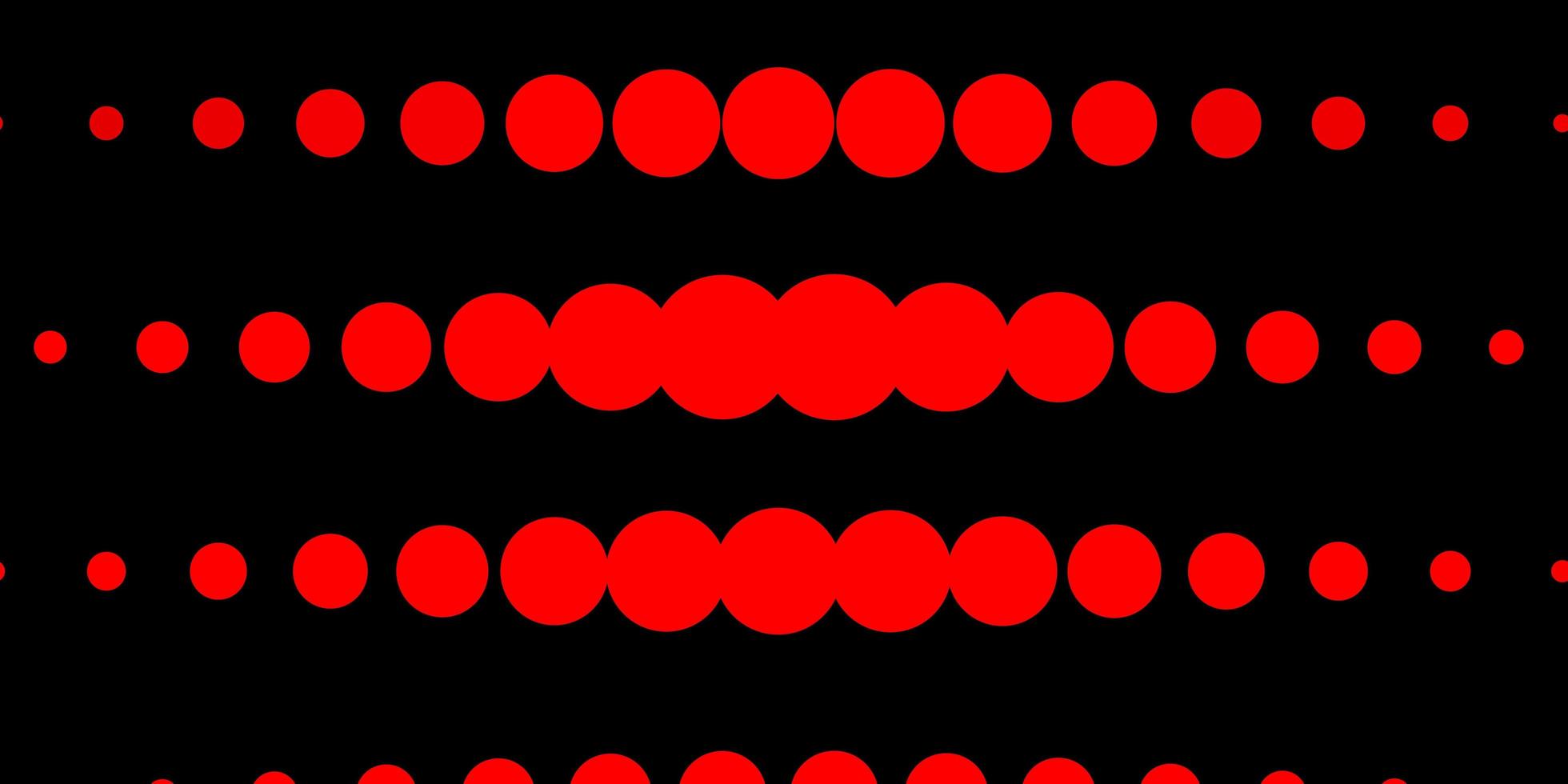 layout de vetor vermelho e amarelo escuro com formas de círculo.