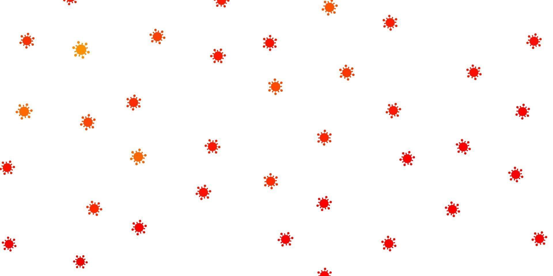 textura vector laranja claro com símbolos de doença.