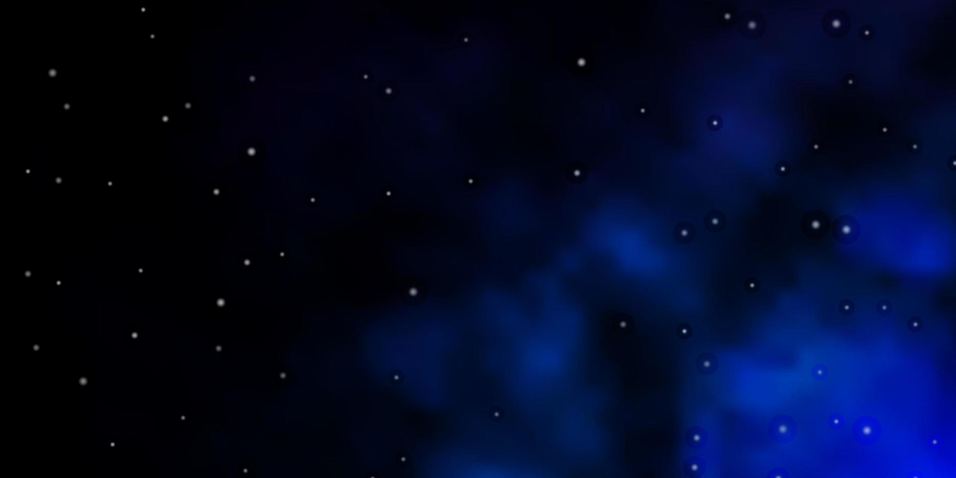 modelo de vetor azul escuro com estrelas de néon.