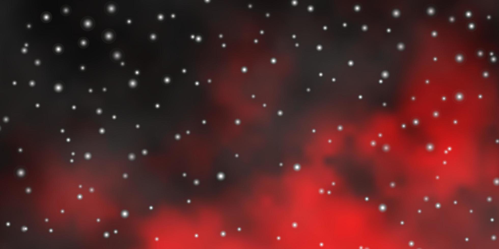 textura vector vermelho escuro com belas estrelas.