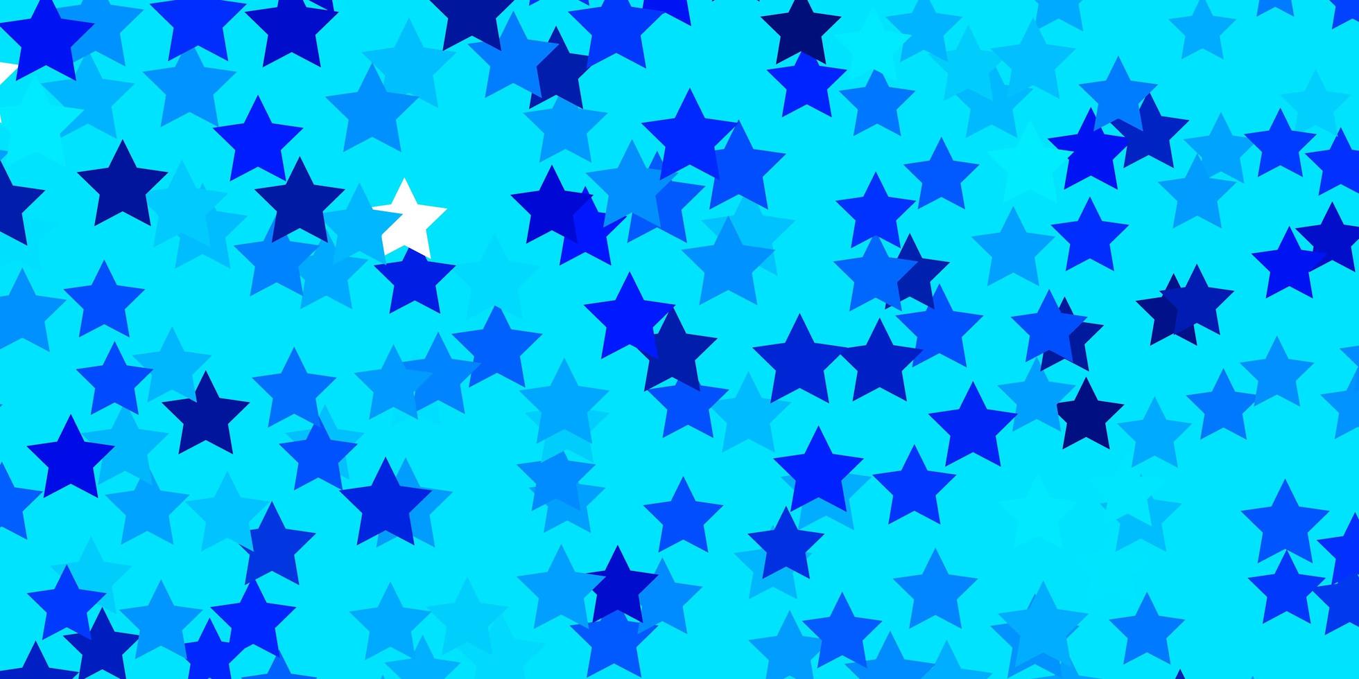 layout de vetor de luz azul com estrelas brilhantes.