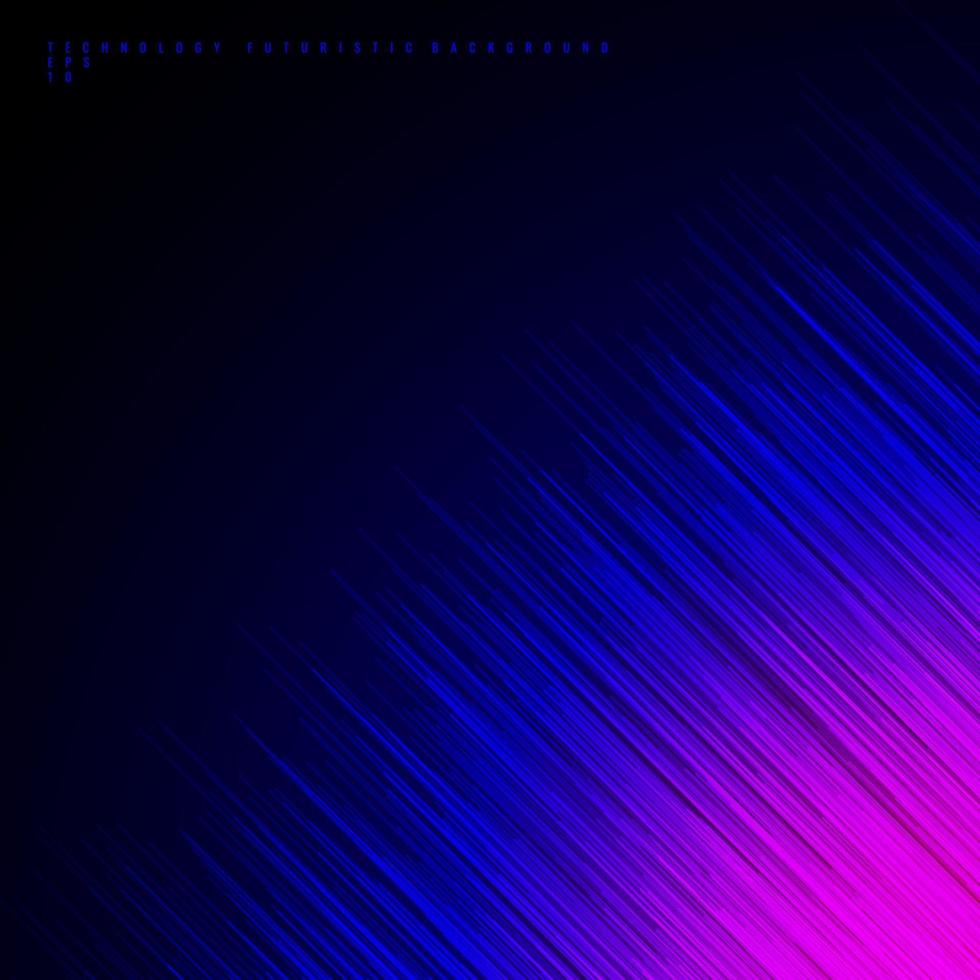 abstratas linhas diagonais no conceito futurista de tecnologia de fundo azul e rosa. vetor