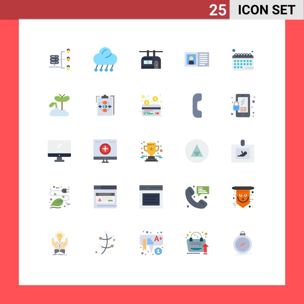 25 ícones criativos sinais modernos e símbolos de nomeação info elevador de cadeira entre em contato conosco elementos de design de vetores editáveis de comunicação