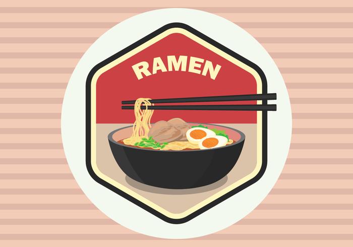 ramen badge vector