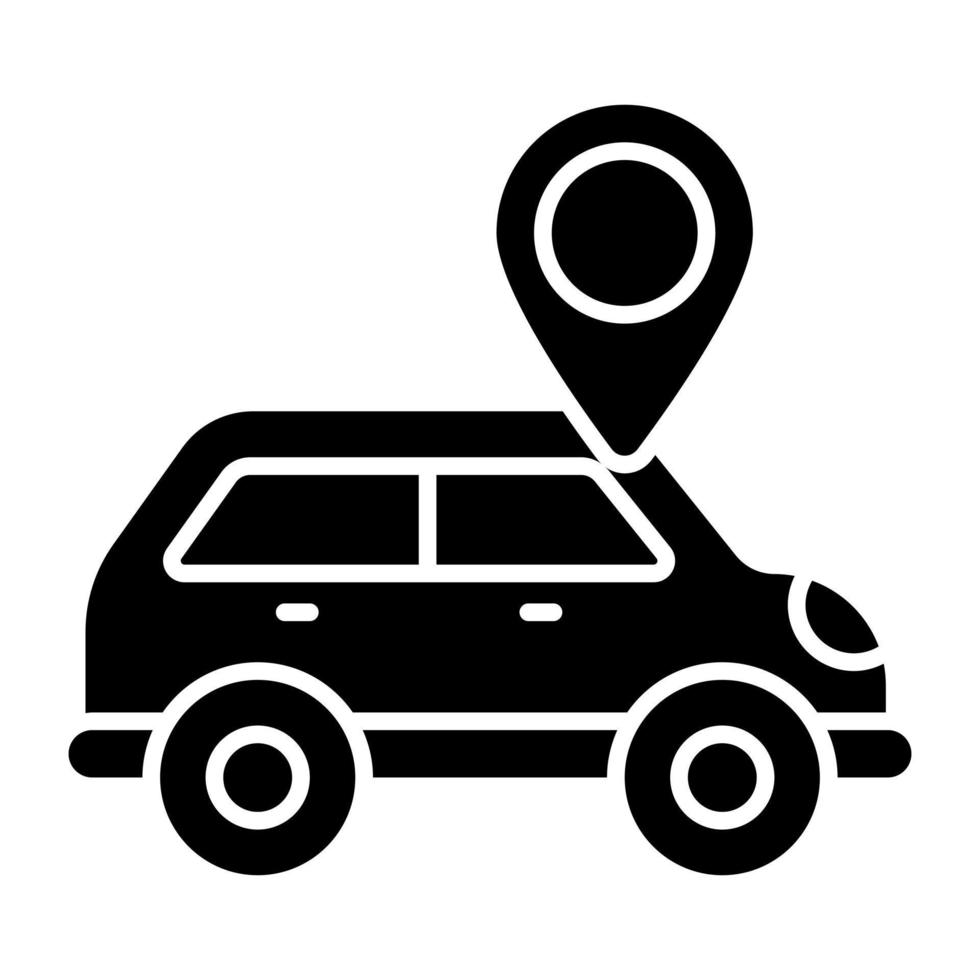 ícone de design premium da localização do veículo vetor
