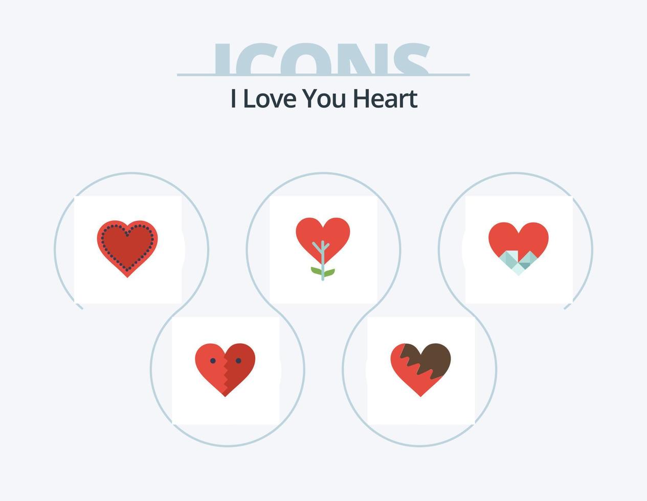 design de ícones do pacote de ícones planos de coração 5. como. coração. favorito. relatório. como vetor
