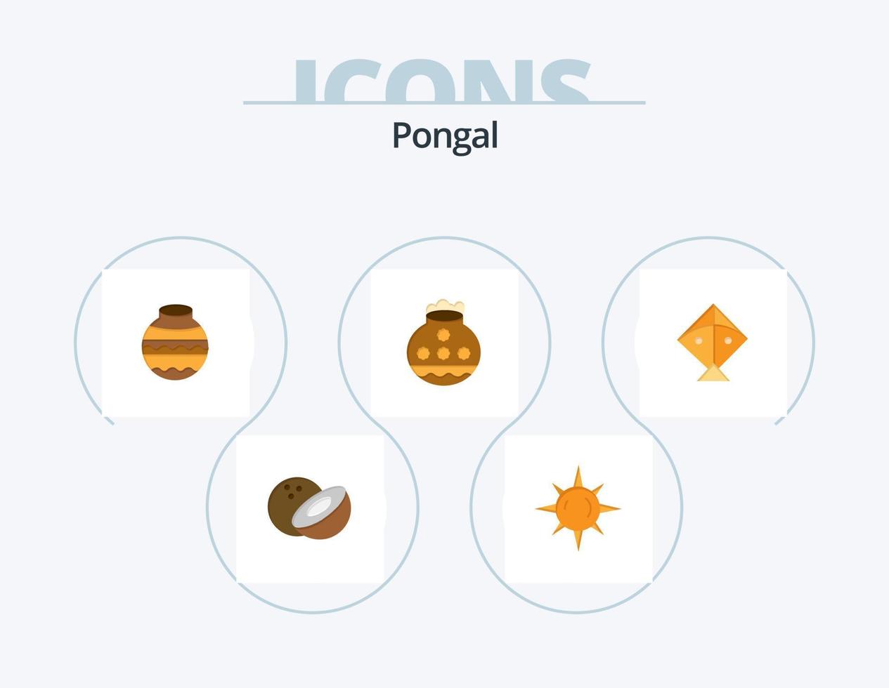 design de ícone pongal flat icon pack 5. . pongal. vôo vetor