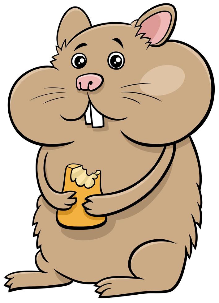 desenho animado hamster personagem animal em quadrinhos vetor