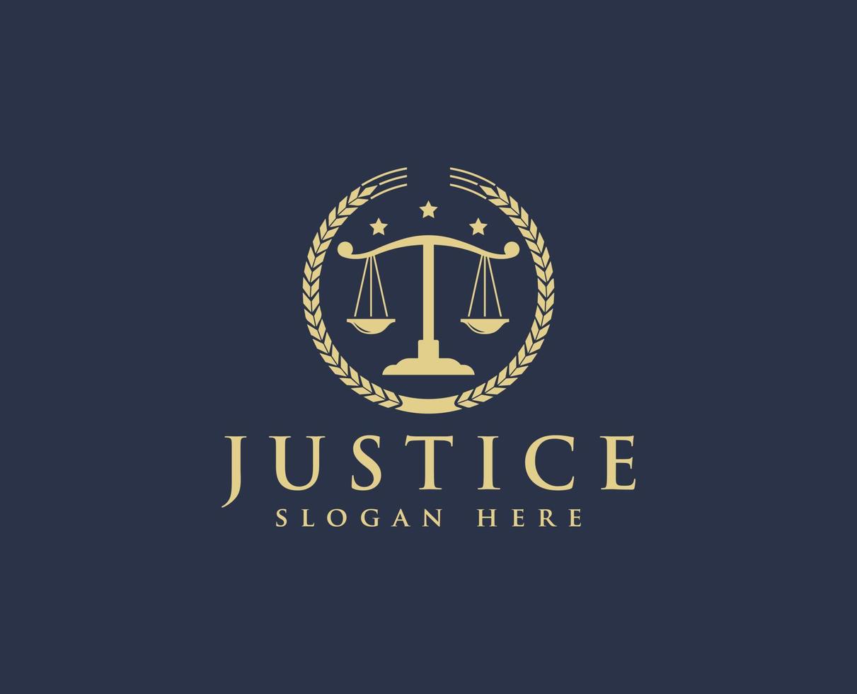 modelos de vetores de logotipo de advogado de justiça