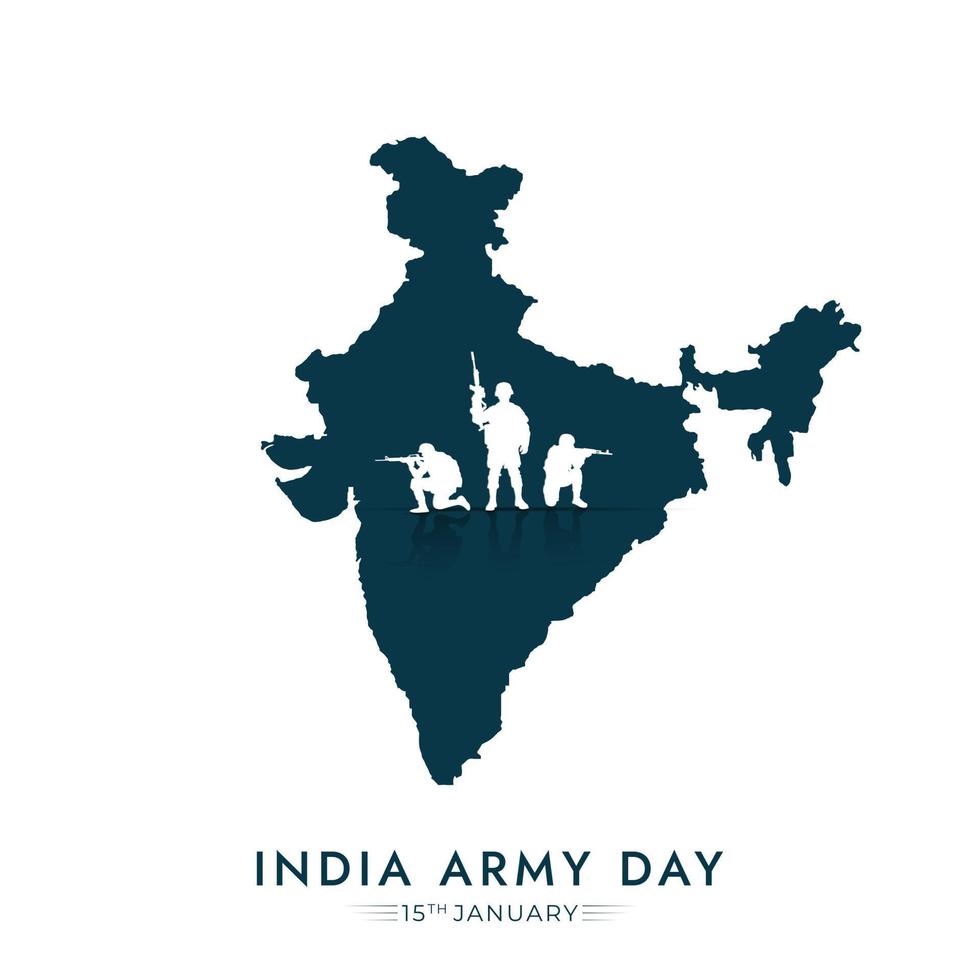 post de mídia social do dia do exército indiano 15 de janeiro vetor