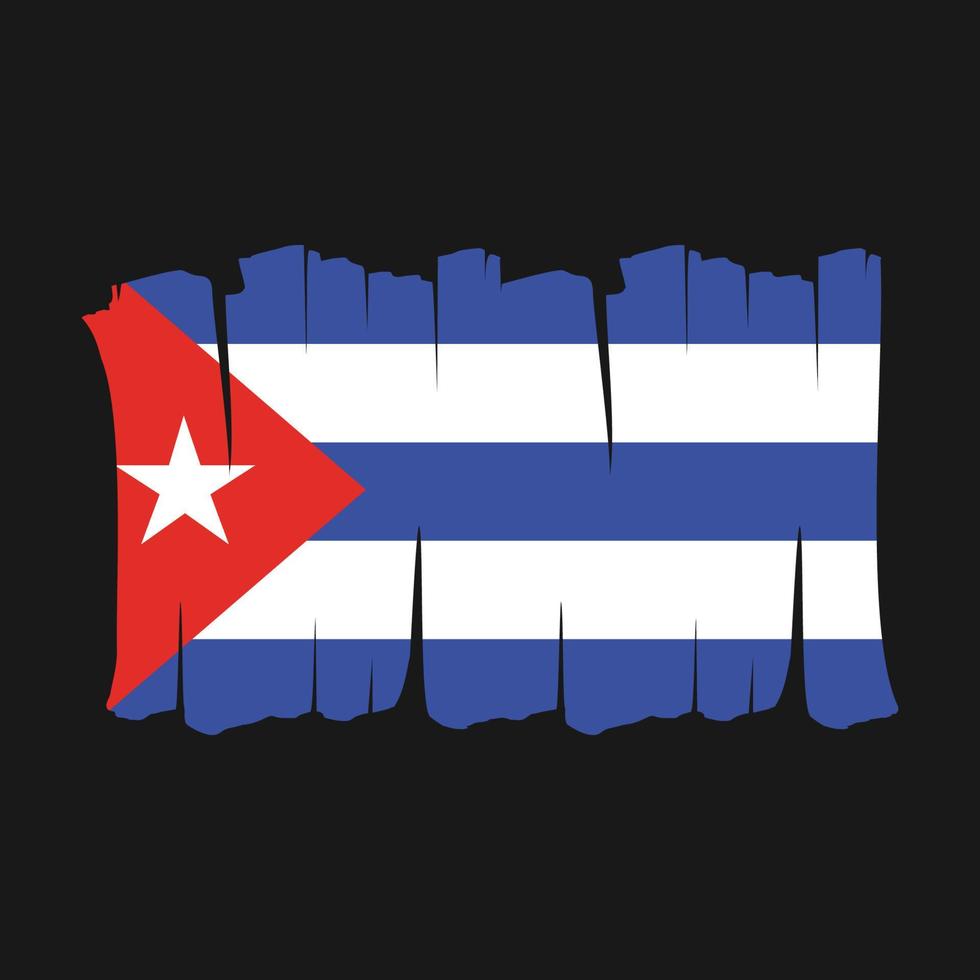 escova de bandeira cuba vetor