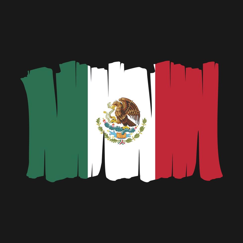 escova de bandeira do méxico vetor