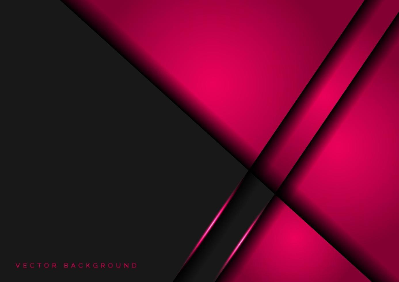 camadas sobrepostas cinza rosa abstratas projetam um fundo futurista moderno com efeito de luz rosa. vetor