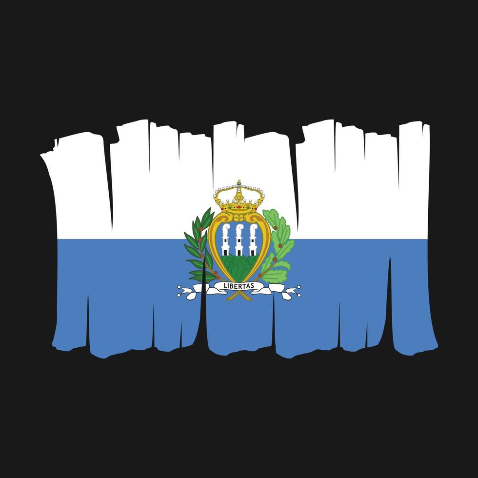 escova de bandeira de são marino vetor