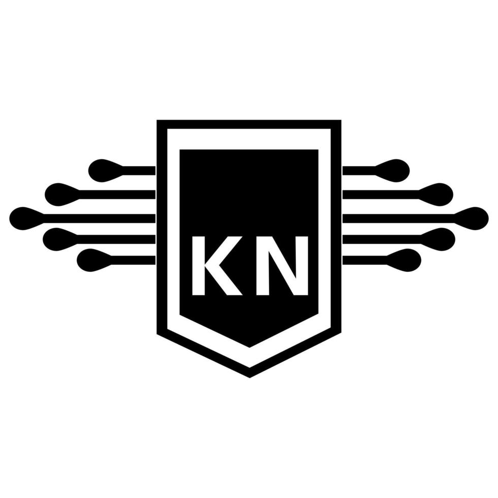 kn letter logo design.kn criativo inicial kn letter logo design. kn conceito criativo do logotipo da carta inicial. design de letras kn. vetor