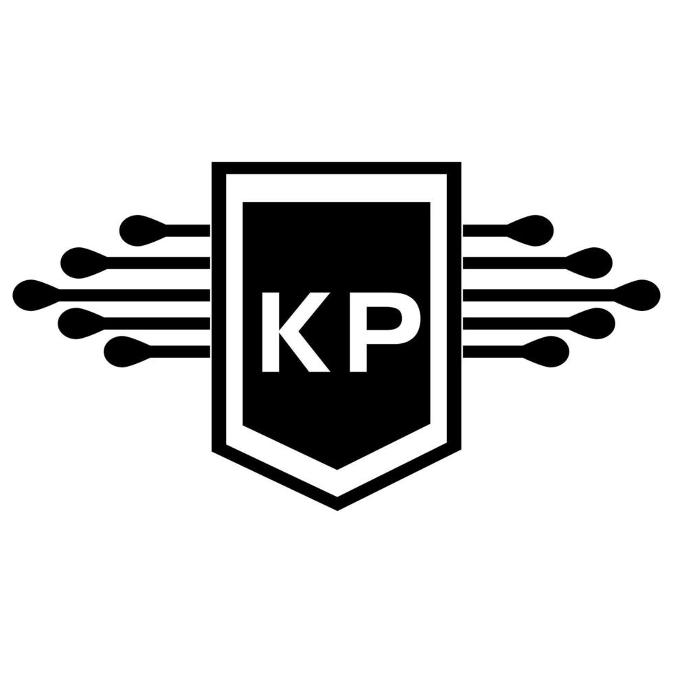 kp letter logo design.kp criativo inicial kp letter logo design. kp conceito criativo do logotipo da carta inicial. design de letras kp. vetor