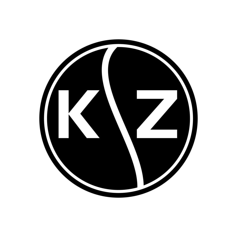 kz letter logo design.kz criativo inicial kz letter logo design. kz conceito criativo do logotipo da carta inicial. design de letras kz. vetor