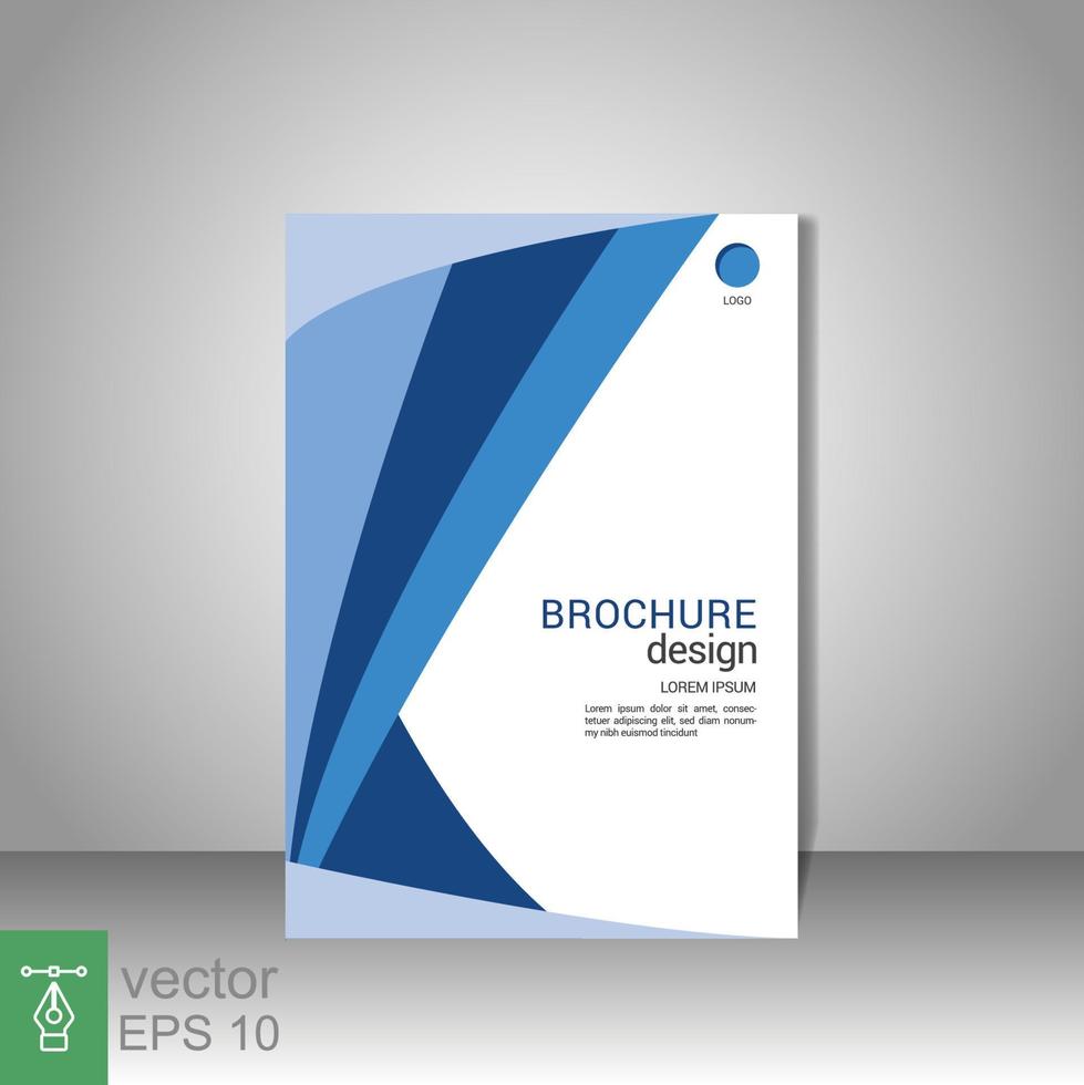 modelo de design vetorial para capa, pôster, apresentação corporativa, folheto. fundo de panfleto de modelo de brochura para design de negócios. layout moderno com cor azul tamanho a4. eps 10. vetor