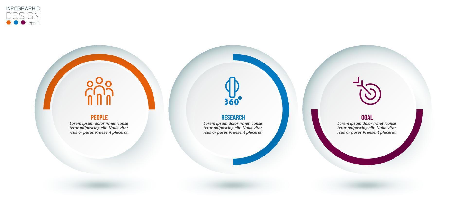 modelo de infográfico de conceito de negócio com opção. vetor