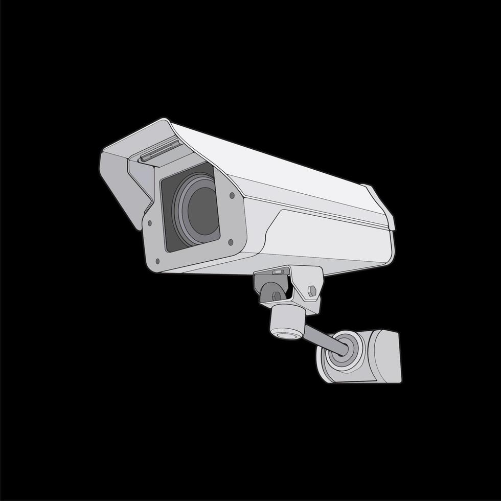 cctv em estilo de vetor de coloração, isolado no fundo branco. cctv em estilo de vetor de colorir para livro de colorir.