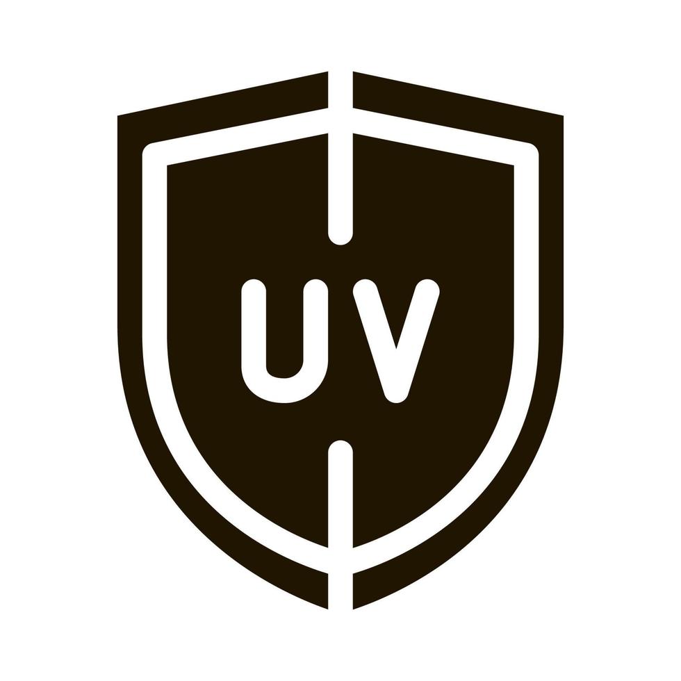ilustração de glifo vetorial de ícone de proteção uv vetor