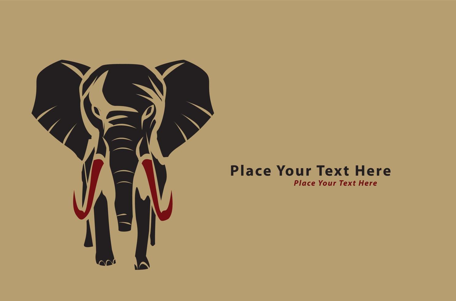 design de ilustração de elefante vetor